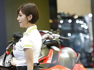 Hot Asian motor show girl wears very cute costume, part3