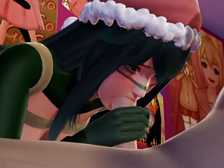 Tsuyu Asui's New Year's Eve Cosplay l 3D Hentai uncensored Boku no Hero Academia