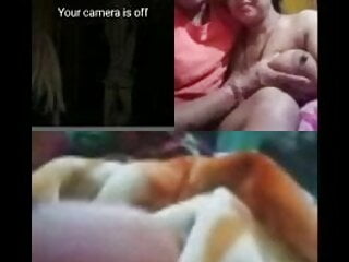 Desi Indian couple have sex during group video call part 2