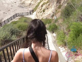 Cruising on the coast with super cute Brianna Arson and getting head out in public POV