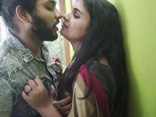 Saree romance part 1 Long lip lock, Vaishnavy and Sharun Raj hot saree long lip lock romance, Mallu couple hot kiss romance