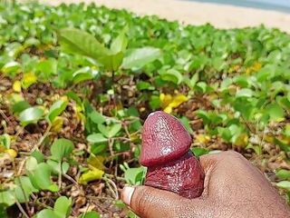 Cut Cock cumshot at beach oil massage Sinhala boy with cock ring srilanka