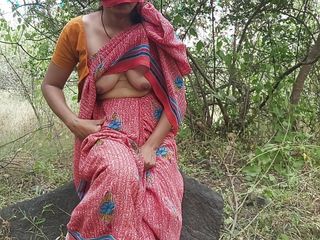 Indian desi aunty,  brutal anal sex in jungle.