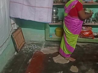 Desi aunty home cleaning sex with his house owner