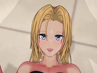 Blue Mary - Mouth full of cum - KOF 3D Hentai