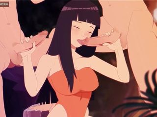 Hinata gives Naruto blowjob