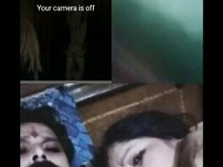 Desi Indian couple have sex during group video call part 1