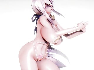 Thick Huge Tits Haku Sexy Dance (3D HENTAI)