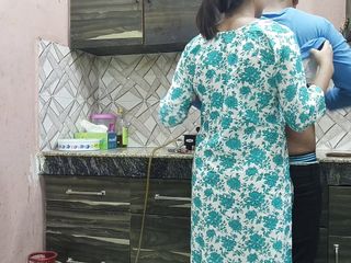 Beautiful Indian Step Mom Pussy and Ass Fucked Hard by Step Son while he is in kitchen Hindi